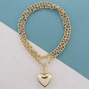 Roxanne Assoulin The Puffy Heart Necklace in Gold